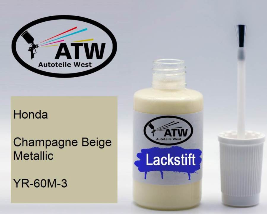 Honda, Champagne Beige Metallic, YR-60M-3: 20ml Lackstift, von ATW Autoteile West.